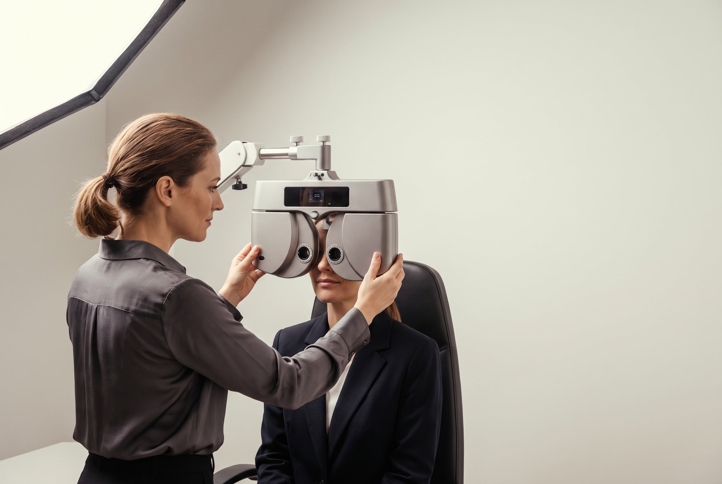 Comprehensive digital eye exam in progress at the Summerlin optometry boutique