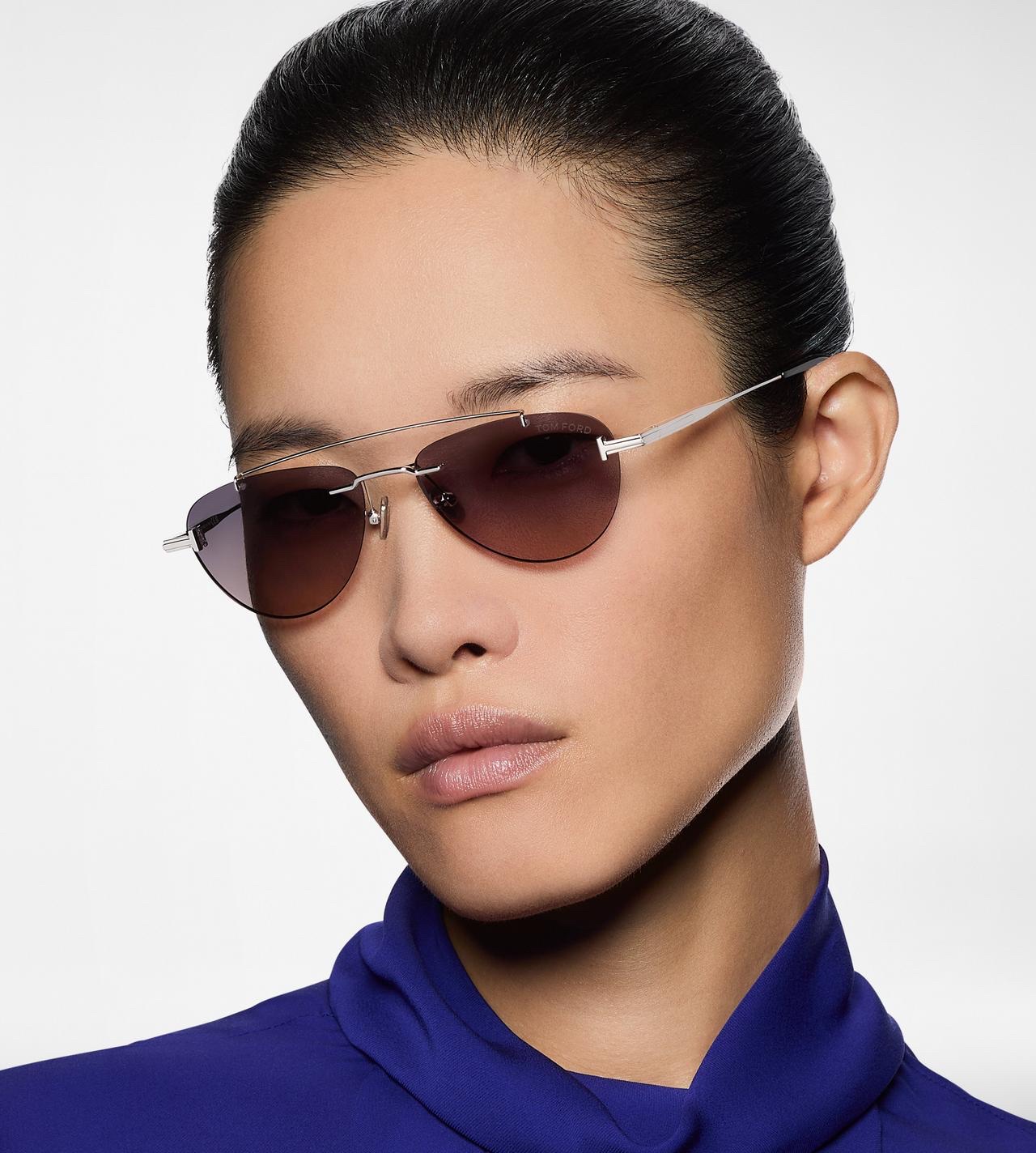 Tom Ford · The Rimless Model in rimless Tom Ford sunglasses from the Vision by Amel gallery
