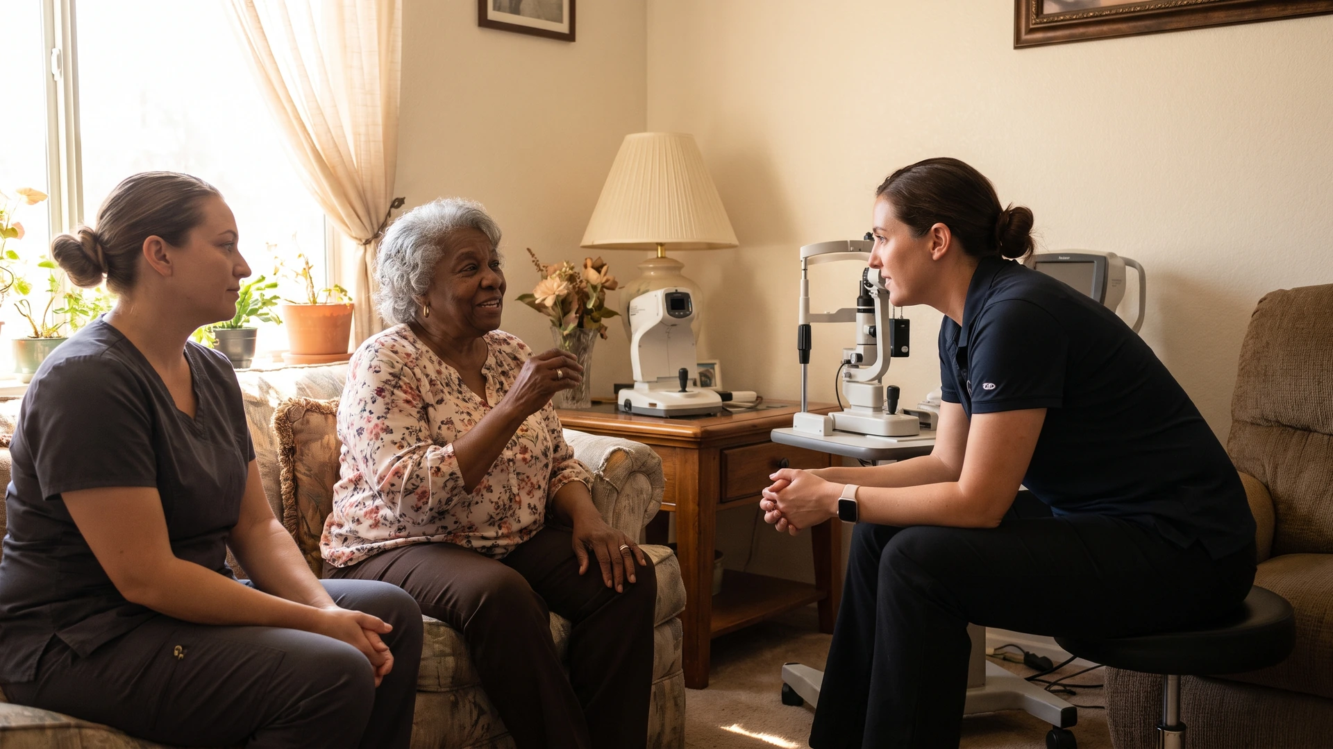 How On-Site Eye Exams Work at Assisted Living Homes